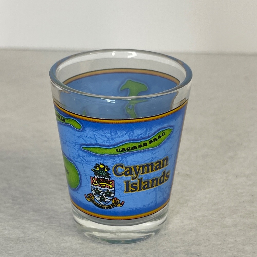 Cayman Islands Country Coat of Arms Nautical Shot Glass 2 oz